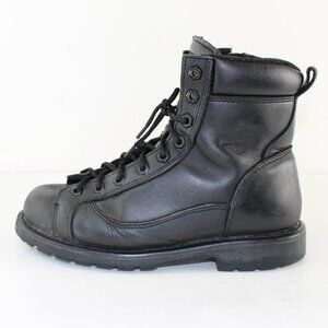 Harley Davidson Side Zip Lace Up Leather Biker Boots Women's (US 7.5/EU 38)